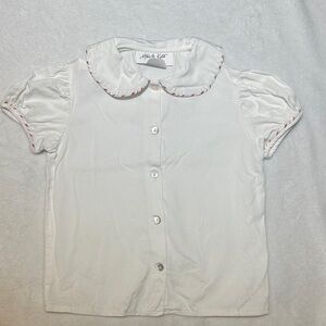 Hannah Kate Peter Pan collar top and the stripe trim size 4